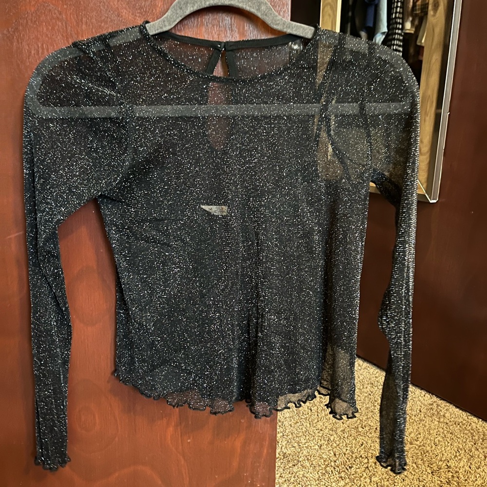 Hollister Sheer Sparkly Top
